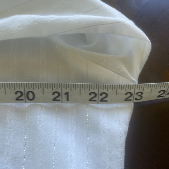 Panhandle Slim Pearl Snap Long Sleeve White With Silver Threading Size 16-35 - Picture 11 of 13